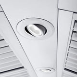 ZLINE Professional Convertible Vent Wall Mount Range Hood in Stainless Steel with Crown Molding 667CRN-48