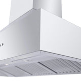 ZLINE Professional Convertible Vent Wall Mount Range Hood in Stainless Steel with Crown Molding 667CRN-48