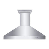 ZLINE Professional Convertible Vent Wall Mount Range Hood in Stainless Steel with Crown Molding 667CRN-48