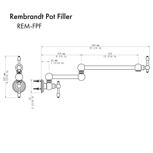 ZLINE Rembrandt Pot Filler REM-FPF-CH