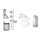 ZLINE Short Kit for Ceilings Under 8' ISLAND, SK-GL14i
