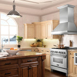 ZLINE 36" Remote Dual Blower Stainless Wall Range Hood, 687-RD-36