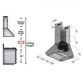 ZLINE 30" Outdoor Stainless Steel Wall Range Hood, 687-304-30