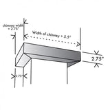ZLINE Vented Crown Molding Profile 6 for Wall Mount Range Hood, CM6V-KBUF