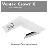 ZLINE Vented Crown Molding Profile 6 for Wall Range Hood, CM6V-KBTT