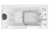 ANZZI Nimbus Series 32 in. L x 60 in. W Dual Jetted Bathtub in White with Microbubbles Jet