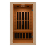 Viti 2- Person Indoor Hemlock Wooden Carbon FAR Infrared Home Sauna Room with LED Touch Control Panel and Heater