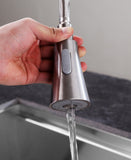 ANZZI Carriage Elegant Kitchen Faucet, Single Handle Control, High-Arc Spout (7.09" H), 1.8 GPM WaterSense Certified, Rhino Alloy Solid Brass, Various Finishes