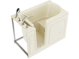 ANZZI Coupe Series 30" x 52" Therapeutic Walk-In Tub with Dual Hydrotherapy (Air & Water), Fast Drain, Inline Heater, Chromatherapy, Aromatherapy, and Quick Fill Faucet, Biscuit