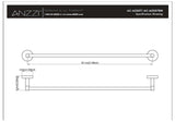 Caster Series 21.69 in. Towel Bar in Brushed Nickel