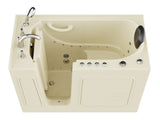 ANZZI Coupe Series 26 in. x 53 in. Left Drain Quick Fill Walk-In Whirlpool Tub in Biscuit