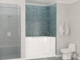 ANZZI Nimbus Series 32 in. L x 60 in. W Dual Jetted Bathtub in White with Microbubbles Jet