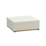 PURPLE LEAF Griffin White Patio Conversation Set Modular Sectional Sofa Components