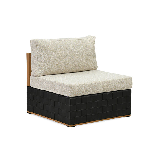PURPLE LEAF Griffin Black Patio Conversation Set Modular Sectional Sofa Components