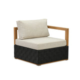 PURPLE LEAF Griffin Black Patio Conversation Set Modular Sectional Sofa Components