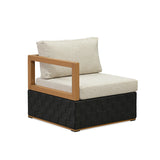 PURPLE LEAF Griffin Black Patio Conversation Set Modular Sectional Sofa Components