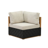 PURPLE LEAF Griffin Black Patio Conversation Set Modular Sectional Sofa Components