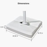 PURPLE LEAF Outdoor Patio Umbrella with Base, Best White Cantilever Umbrellas